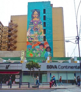 Mural in the Historic District of Lima. 
